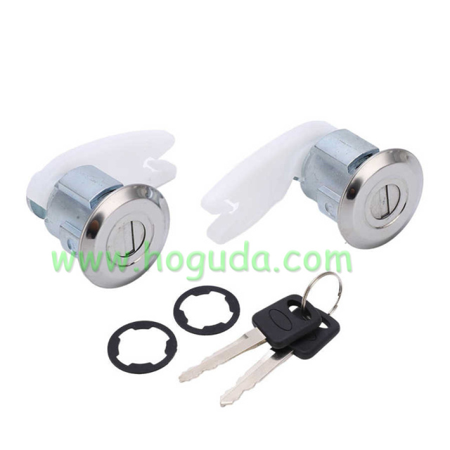 For Ford Front Door Lock Cylinder Barrel Set F3TZ7822050B  5090051‑01 Wear Resistant Robust for Car