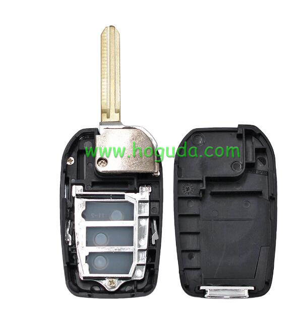 For Toyota 2 button Modified Flip Car Key Shell with TOY43 blade