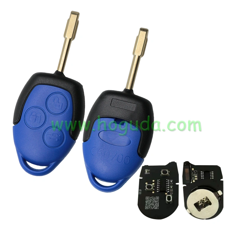 For AfterMarket Ford Transit blue 3 button remote key with 433MHz ASK ...