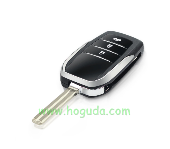 For Toyota Land Cruiser Camry Corolla  3 Buttons Modified Flip Car Key Shell with TOY48 blade