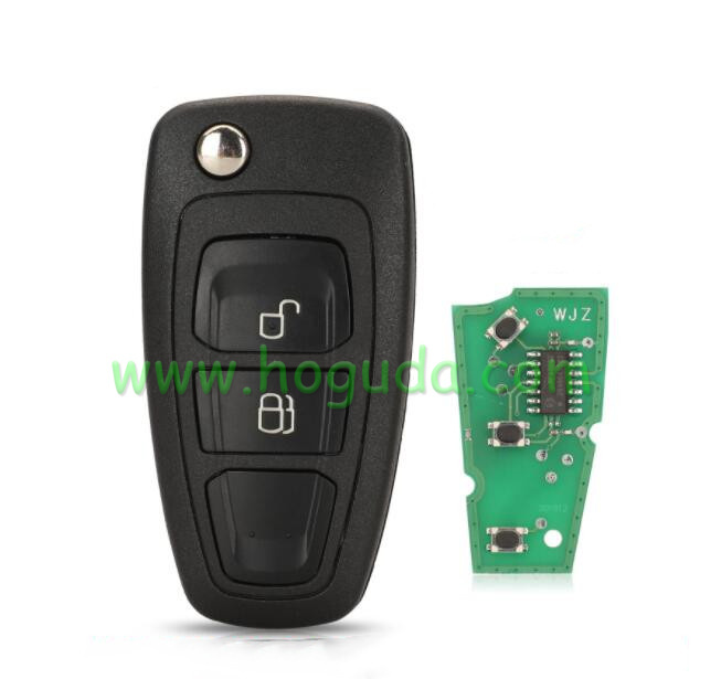 For New Ford Focus Mondeo 2 button flip remote key 433Mhz  After 2012 year KR55WK49986 Part No: 5WK50165  /5WK50166 /5WK50168  /5WK50169 Model: AB39-15K601-DA
