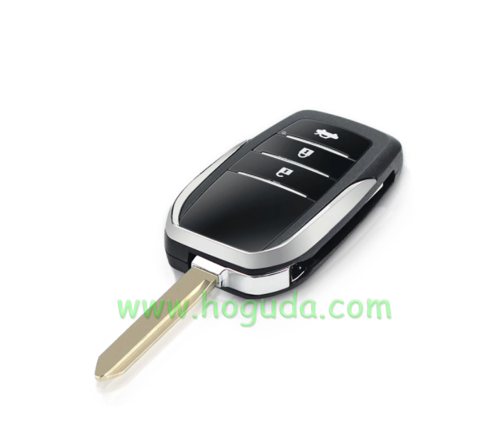 For Toyota Land Cruiser Camry Corolla 3 Buttons Modified Flip Car Key Shell with TOY47 blade