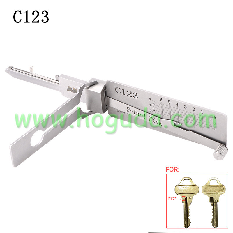 Original AKK Tools C123 2 in 1 Decoder And Lock Picks Tool