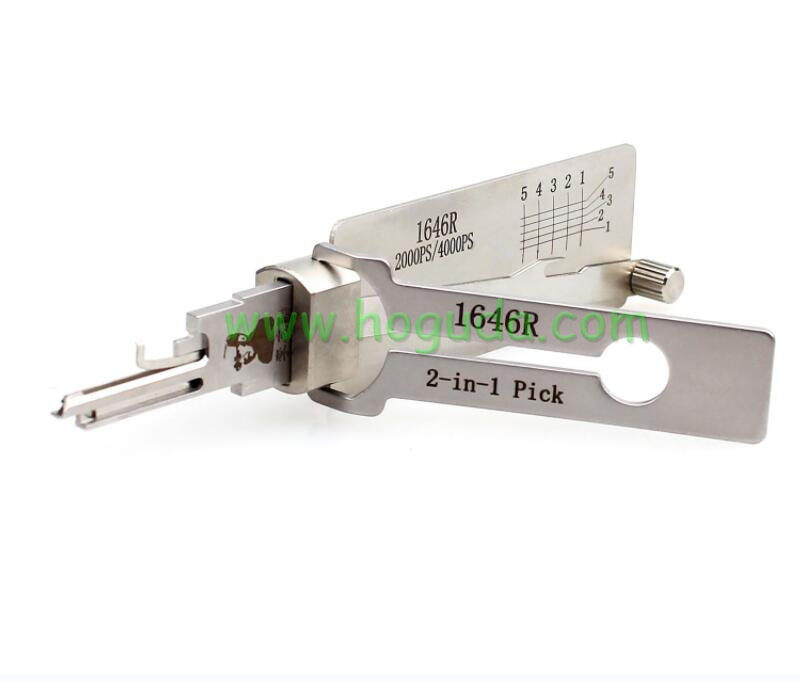 Locksmith Tools 1646R 2 in 1 Locksmith Tool  Decoder for Locksmith Repairing Tools 2-in-1 Residential Pick & Decoder