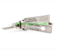 Locksmith Tools 1646/1069L 2 in 1 Locksmith Tool  Decoder for Locksmith Repairing Tools 2-in-1 Residential Pick & Decoder