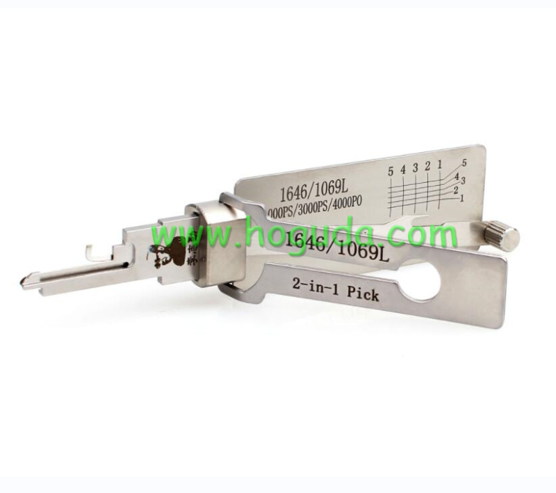 Locksmith Tools 1646/1069L 2 in 1 Locksmith Tool  Decoder for Locksmith Repairing Tools 2-in-1 Residential Pick & Decoder