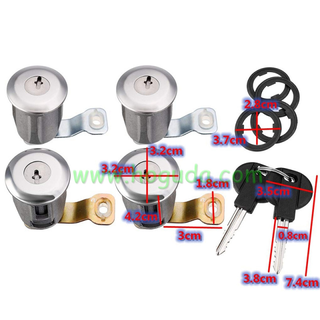 For Peugeot 4Pcs Car Barrel Door Locks Keys Set 252522 9170.G3 for Peugeot Partner Citr0En Xsara 1996 - 2007