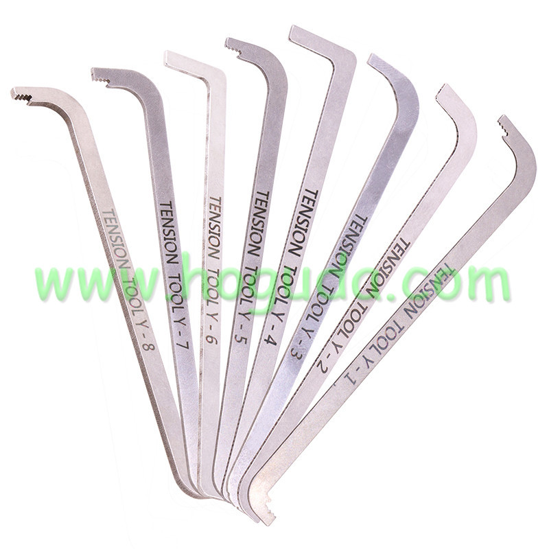 Locksmith Tool Lock Opening Tool  8 packs Y-1:60mm/Y-2:70mm/Y-3:80mm/Y-4:80mm/Y-5:100mm/Y-6:120mm/Y-7:120mm/Y-8:200mm