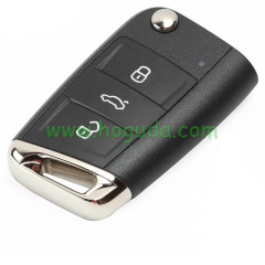 KYDZ For VW keyless MQB platform  3 button flip remote key  with ID48 chip-434mhz HU66 Blade