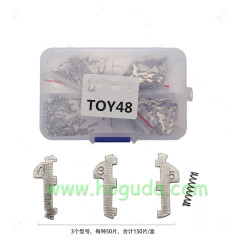 For Toyota TOY48 Car Lock Repair Kit， it contains 1,3,5 Each part has 50pcs