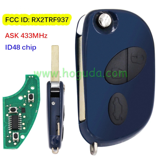 For Maserati 3 button remote key with ID48 Chip 433mhz