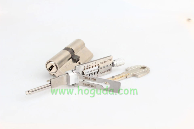 SS304 2-in-1 Decoder for Iseo R6 Locksmith Repairing Tools 2-in-1 Residential Pick &amp; Decoder