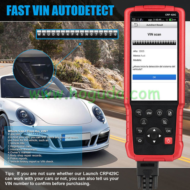 LAUNCH CRP429C OBD2 Scanner ENG ABS Airbag SRS AT diagnostic tool DPF BMS EPB 11 reset service