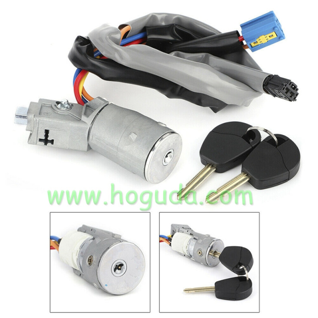 For Peugeot Car Ignition Key Auto Ignition Lock Starter Switch with 2 Keys 4162.CF Fits for Citroen Berlingo Peugeot Partner