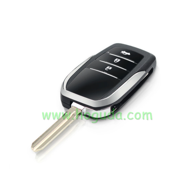 For Toyota Land Cruiser Camry Corolla 3 Buttons Modified Flip Car Key Shell with TOY43 blade