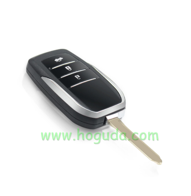 For Toyota Land Cruiser Camry Corolla 3 Buttons Modified Flip Car Key Shell with TOY47 blade