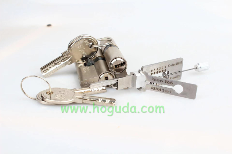 SS304 2-in-1 Decoder for Iseo R6 Locksmith Repairing Tools 2-in-1 Residential Pick &amp; Decoder