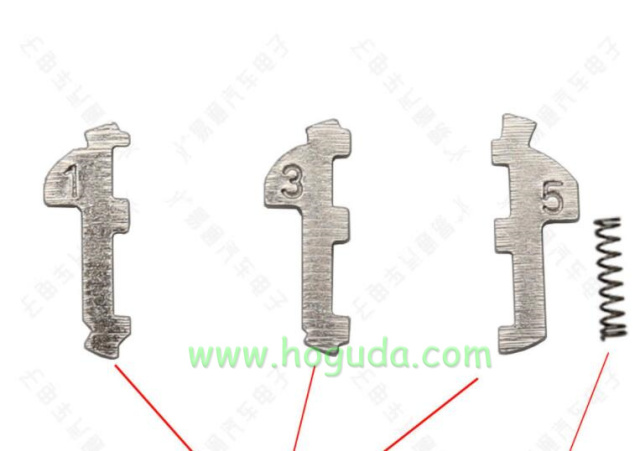 For Toyota TOY48 Car Lock Repair Kit， it contains 1,3,5 Each part has 50pcs