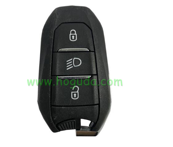 For Original 90% new Peugeot 3 button remote key blank with light button HU83 blade