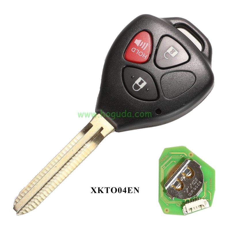 Xhorse VVDI2 XKTO04EN Wired Universal Remote Key for Toyota Style 3 Buttons