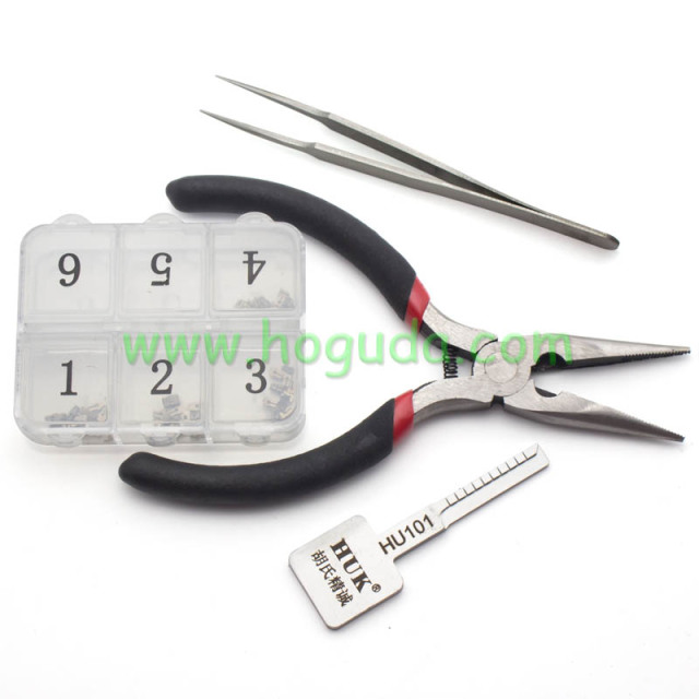 For HU101 Key model, ajust into a new key, and then use key cutting machine to cut