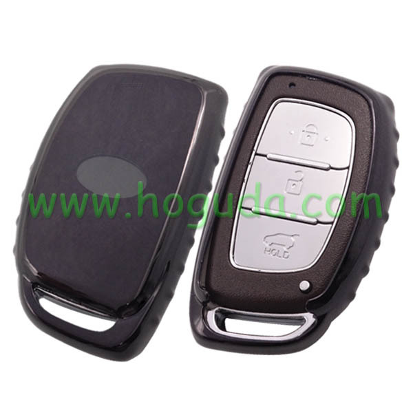 For Hyundai TPU protective key case black color
