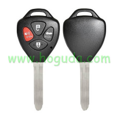 For high quality Toyota 3+1 button remote key blank with toy43 blade enhanced version