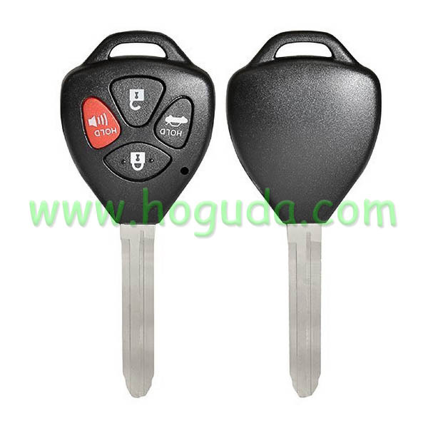 For high quality Toyota 3+1 button remote key blank with toy43 blade enhanced version