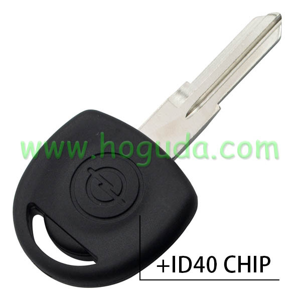 For Opel transponder key with left blade（ID40 Chip)