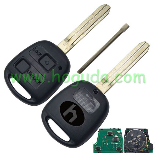 For Toyota 2 button remote key with 4D67 chip with 433mhz use for Toyota land cruiser prado