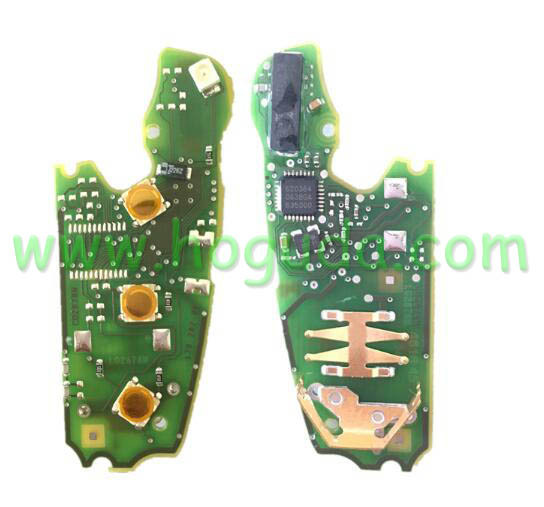 For Original Audi Q2 Q3 3Btn Flip remote key with MQB48  ID48 (megmos AES)433mhz FCCID:81A837220