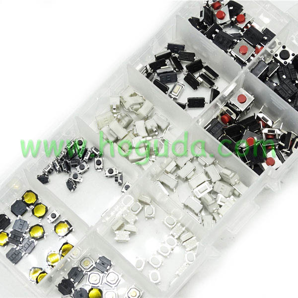 For Muti-function remote key button, such as Audi, VW, Toyota, Citroen, Peugeot etc PCB button. It is easy for locksmith engineer to use. We design into 10 series, each series have 20pcs button