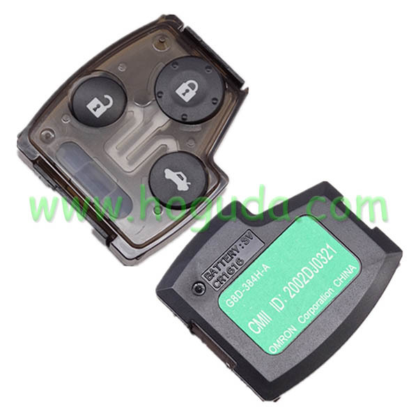 For Honda Civic 3 button remote with 313.8mhz with original PCB board with 46 chip