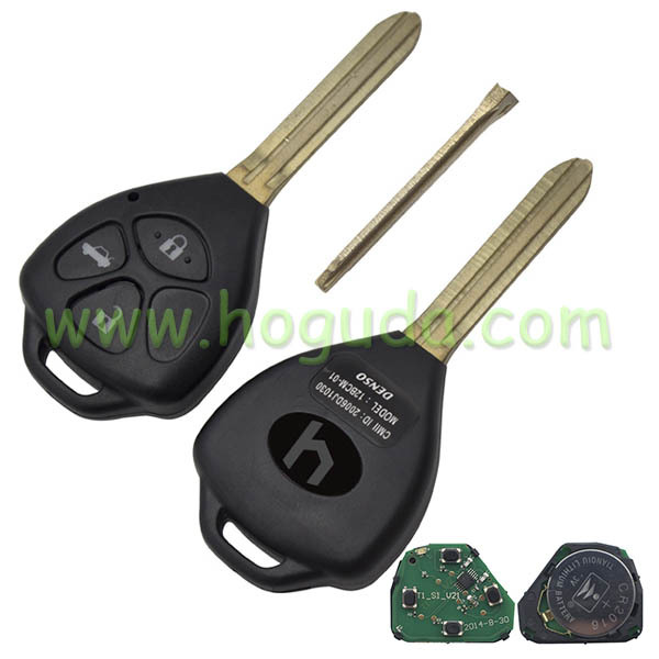 For Toyota Crown 3 button remote key With 315Mhz 4D67 Chip