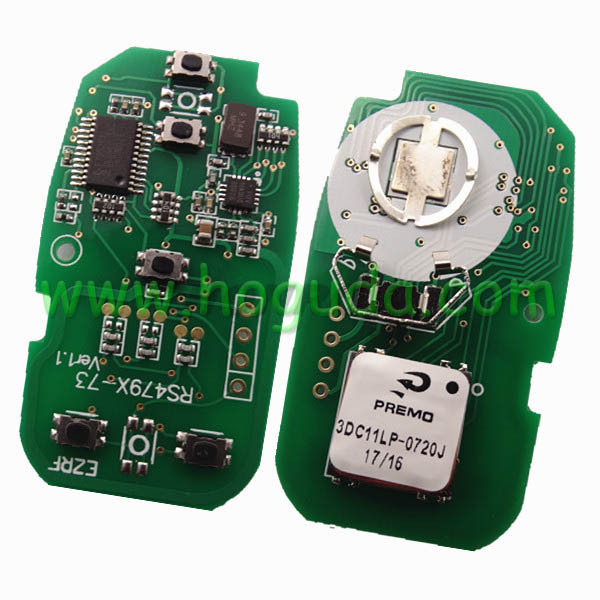 For Buick 5 button remote key  with 434mhz       E3125A-B 90927272           RF43F 5144AQ1-1 62K  APHH G4 chip
