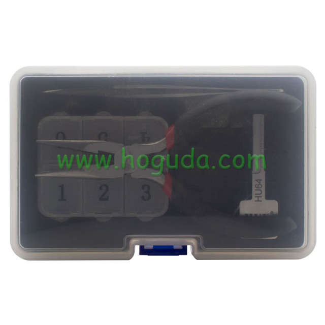 For HU64 Key model, ajust into a new key, and then use key cutting machine to cut