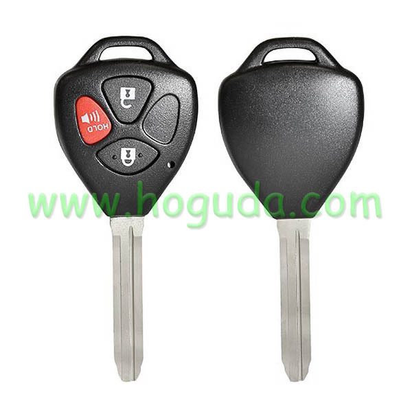 For high quality Toyota 2+1 button remote key blank with toy43 blade enhanced version