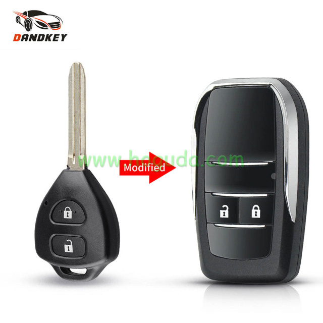 For Toyota modified 2 button key shell with TOY 43 blade