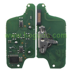 For Peugeot FSK 2 button flip remote control with 433Mhz PCF7941 Chip for 307&amp;407 Blade (After 2011 year)