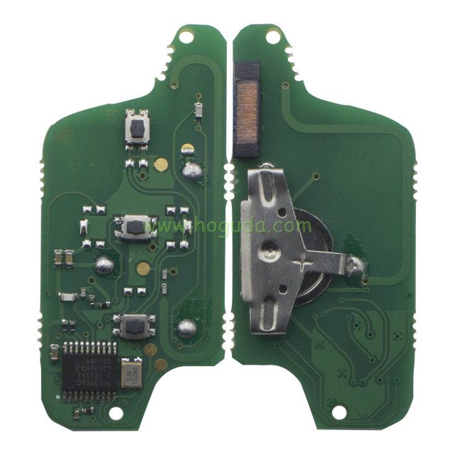 For Peugeot FSK 3 button flip remote control with 433Mhz ID46Chip for "Trunk" and "Light" Button and 307&amp;407 Blade