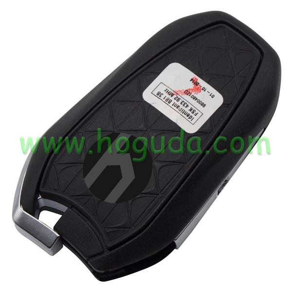 For Citroen DS5 smart remote key with 434Mhz ID46 Chip with PCF7945/7953(hitag2)