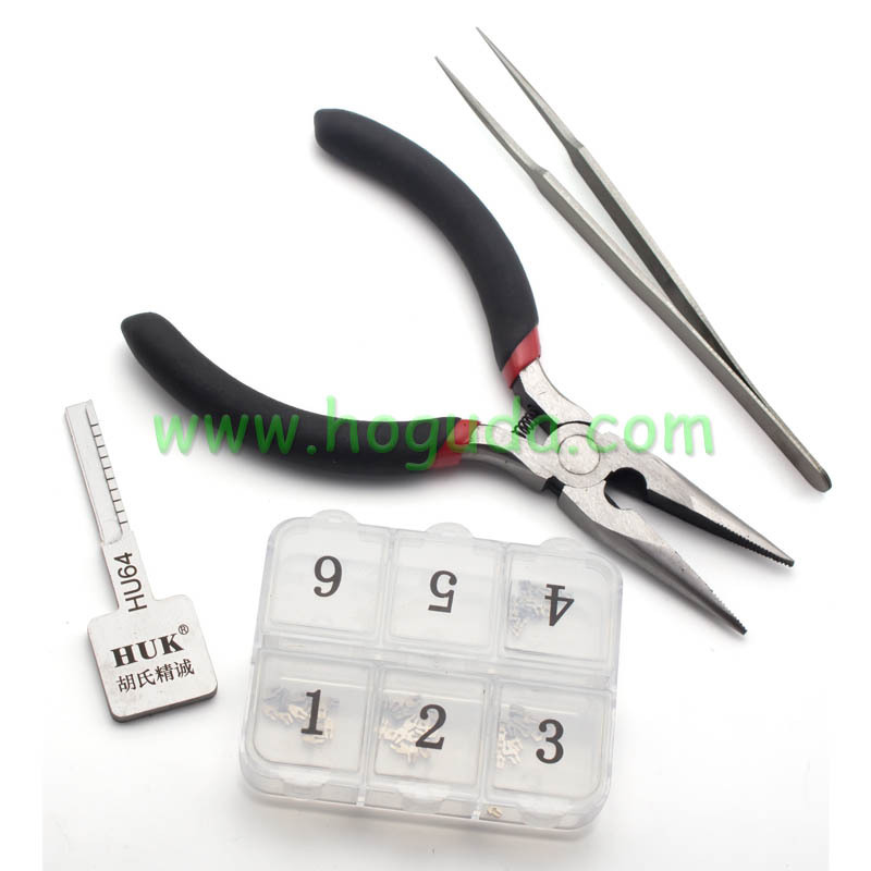 For HU64 Key model, ajust into a new key, and then use key cutting machine to cut