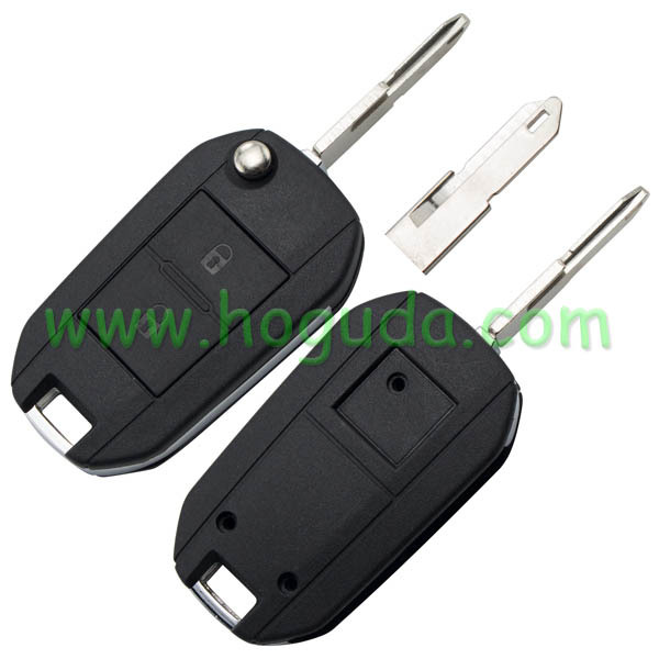 For Peugeot 2 button key blank with NE73 Blade (206 key blade 53#)
