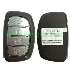 For Hyundai Tucson 2018 Genuine Smart Remote Key 4 Buttons 433MHz HITAG 3 Transponder  FCCID:95440-D3110