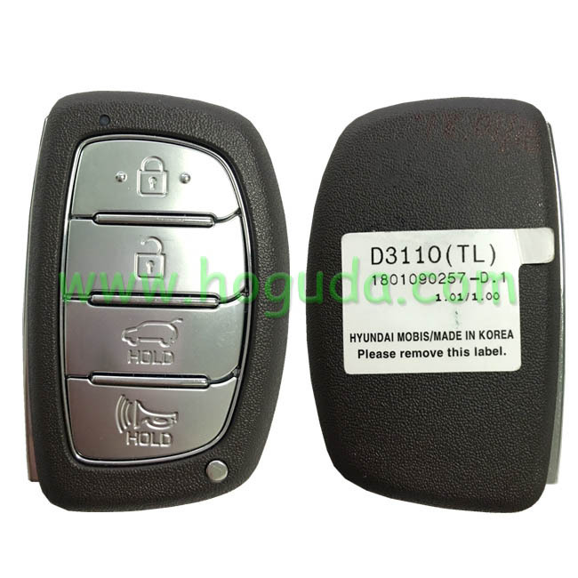 For Hyundai Tucson 2018 Genuine Smart Remote Key 4 Buttons 433MHz HITAG 3 Transponder  FCCID:95440-D3110