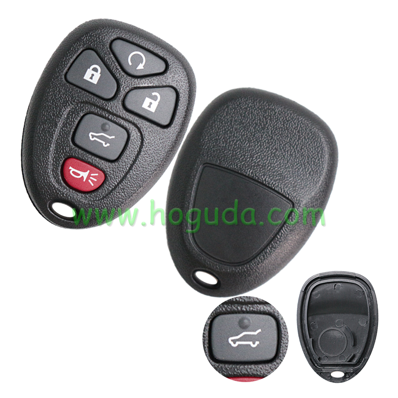 For Cadillac 4+1 button remote key blank With Battery Place