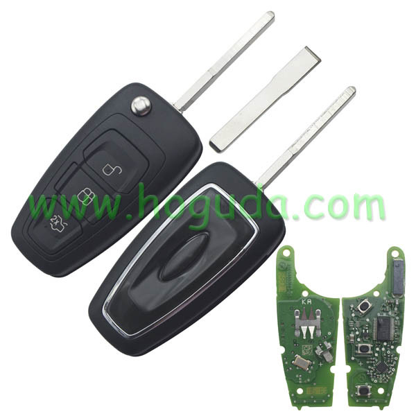 Original For Ford 3 button remote key with 433MHZ 4D63 80Bit chip