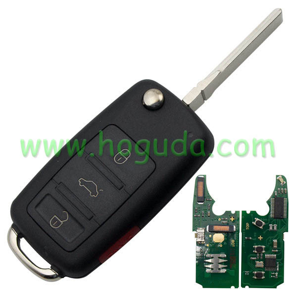 For VW Touareg 3+1 button remote key with 433Mhz (With Keyless function)