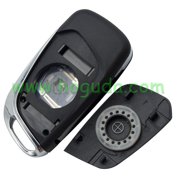 Original For Peugeot 3 button modified flip remote key blank with VA2 307 Blade- 3Button -Trunk- With battery place (No Logo)