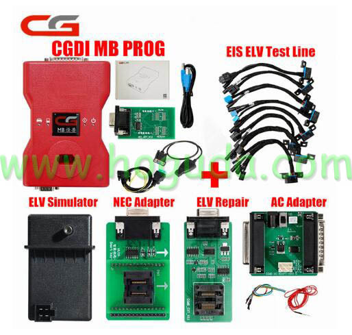 CGDI Prog MB For Benz Support All Key Lost Fastest Add Key With ELV Adapter&Simulator&AC Adapter&EIS ELV Original CGDI For Benz